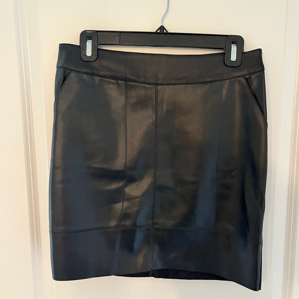 Black Mini Leather Skirt